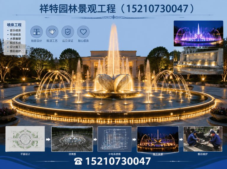 蠡县广场喷泉展示图